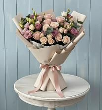 Букет цветов из:  Розы и Лизиантусы в Тасеево