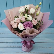 Букет цветов из:  Розы и Лизиантусы в Тасеево