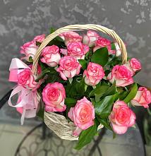 Цветочная композиция из Розы в корзине #REPLACE_PRED# Тасеево