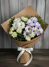 Букет цветов из:  Хризантемы и Розы в Тасеево