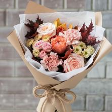 Букет цветов из:  Гвоздики, Хризантемы и Розы в Тасеево