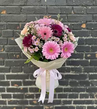 Букет цветов из:  Герберы и Хризантемы в Тасеево