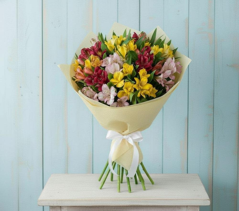 Букет цветов из: Альстромерии в Тасеево