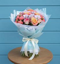 Букет цветов из:  Хризантемы и Розы в Тасеево