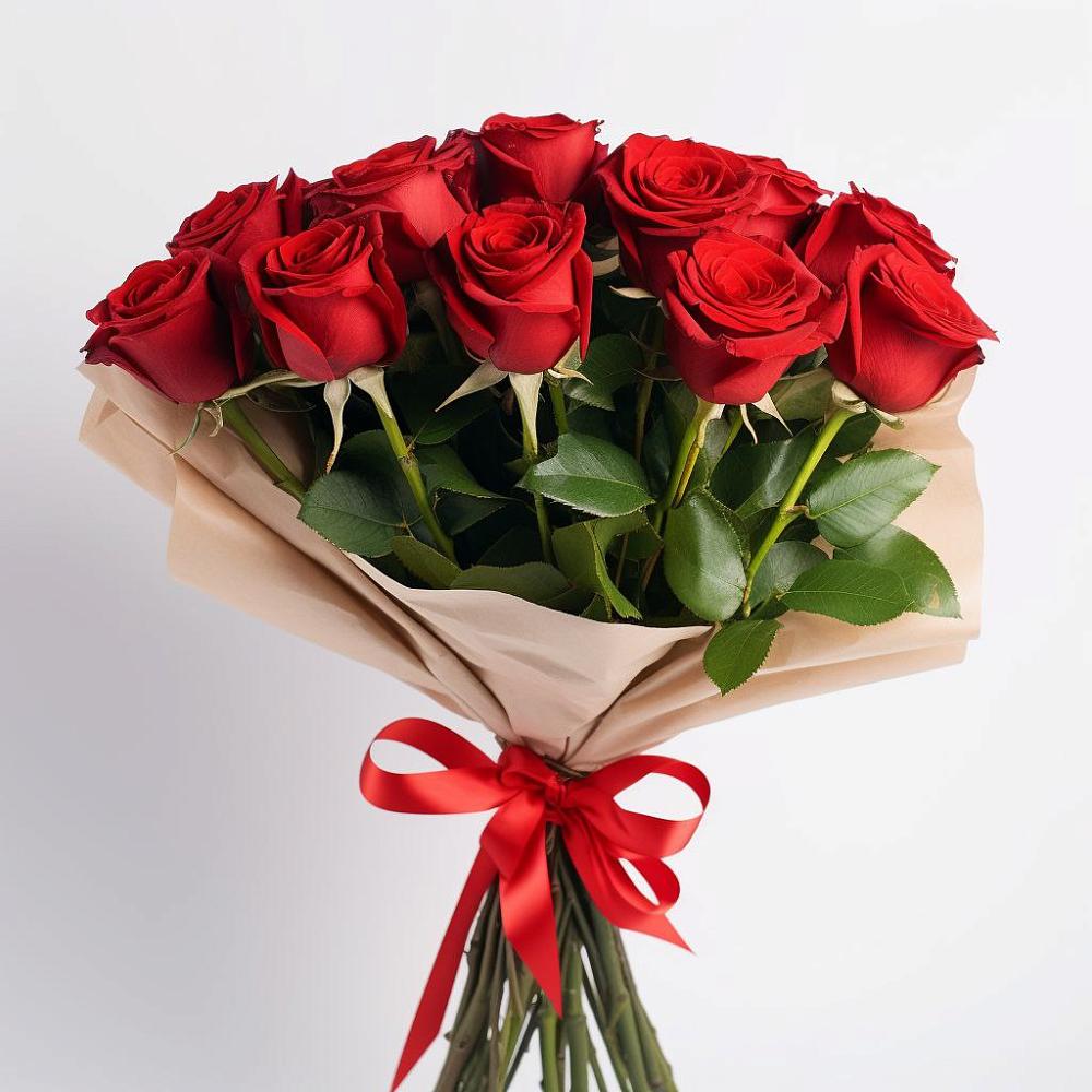 Букет 11 Красных роз Эдлесс Лав в Тасеево