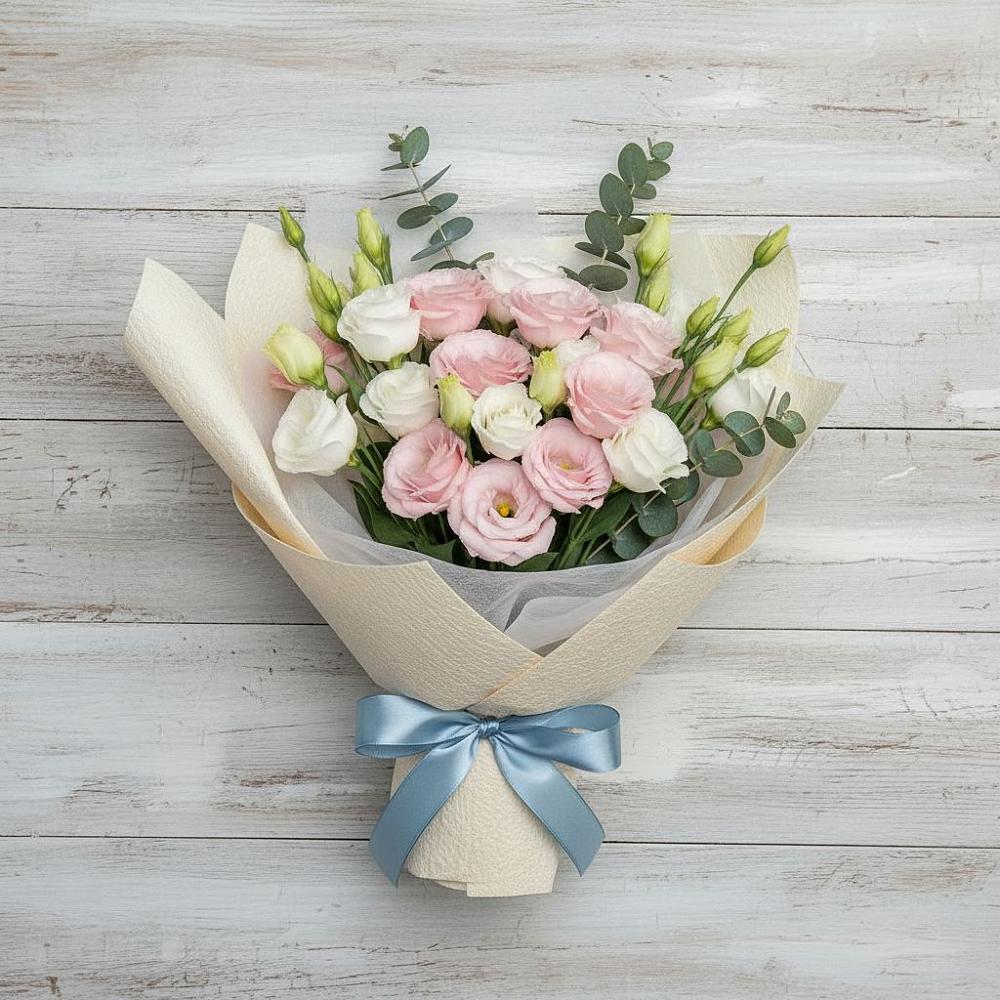 Букет цветов из: Лизиантусы в Тасеево